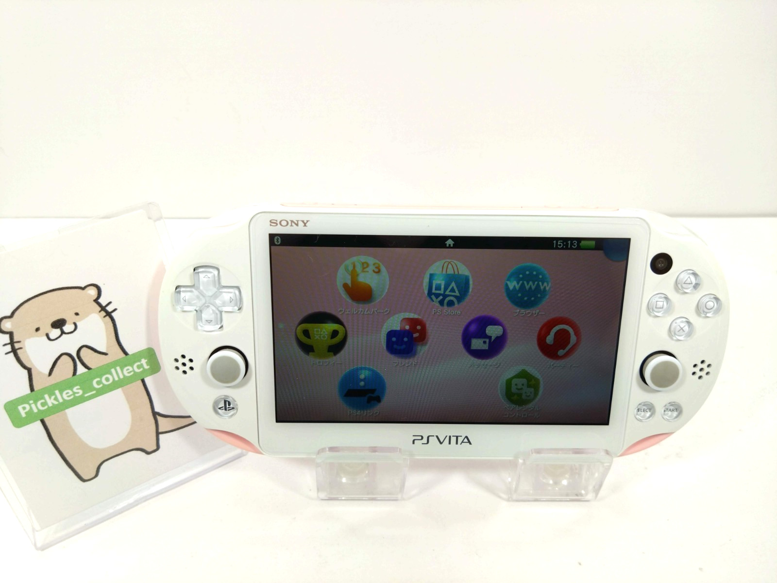 PS Vita Light Pink White Console only PCH-2000 ZA19 Wi-Fi PSV Tested 0528D