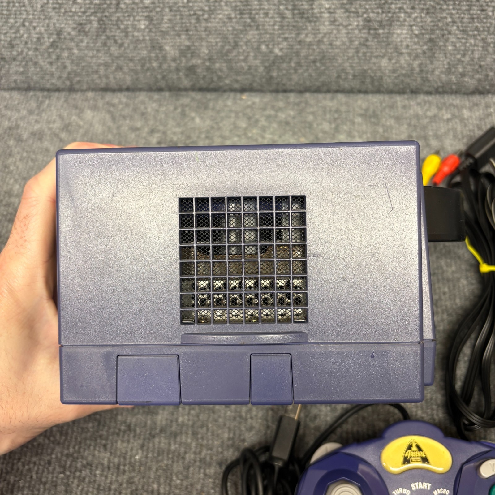 Nintendo GameCube DOL-001 Indigo System Console w/ Controller & Cords Tested