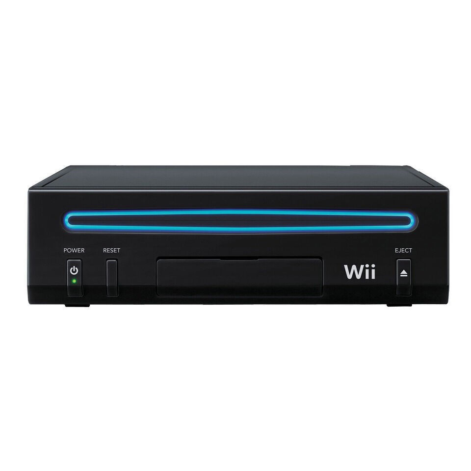 Nintendo Wii Black RVL-101 Console Only NO CORDS OR CONTROLLER Tested & Works!