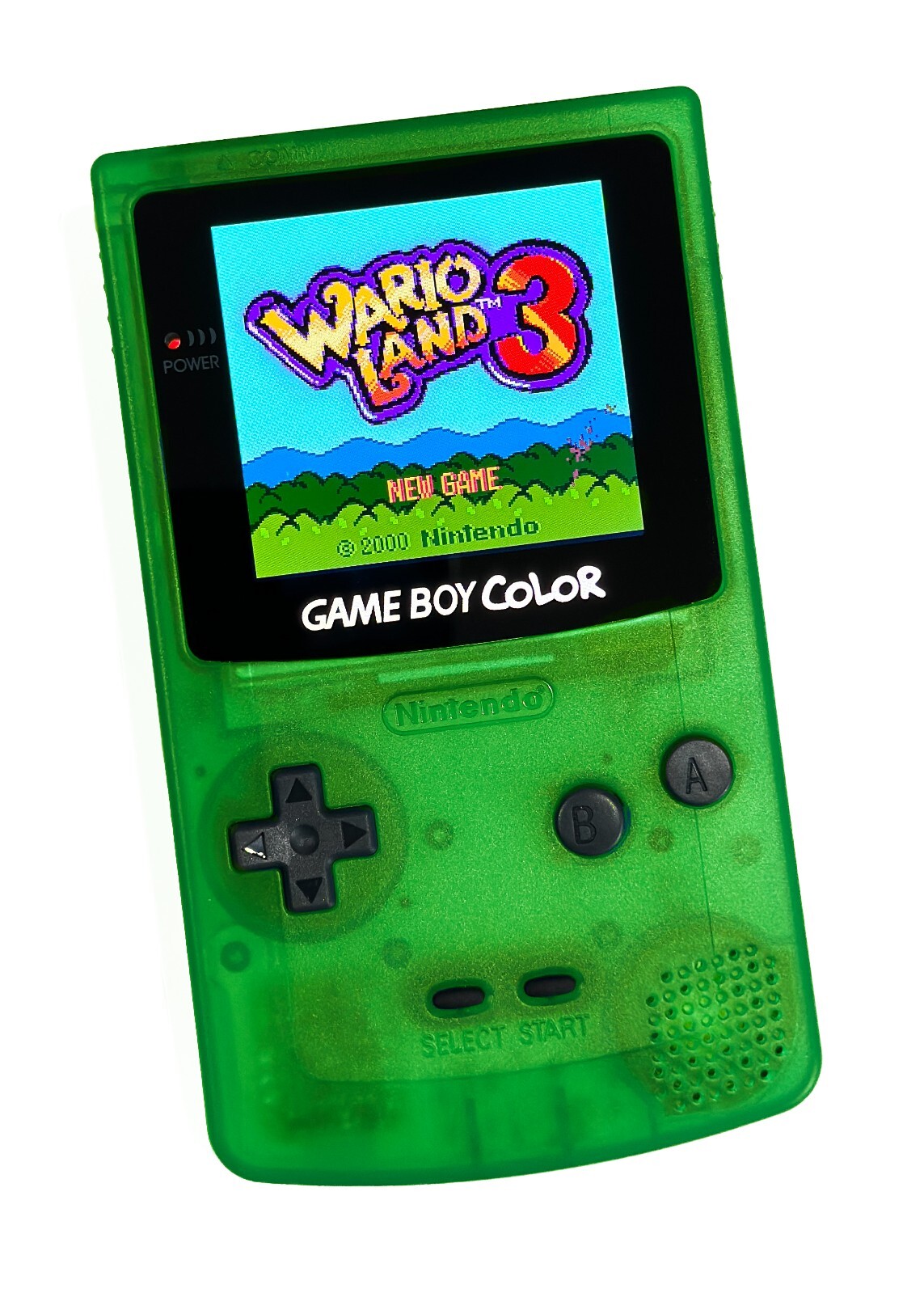Nintendo Game Boy Color System GBC AMOLED OLED Q5 XL Touchscreen LCD Clear Green