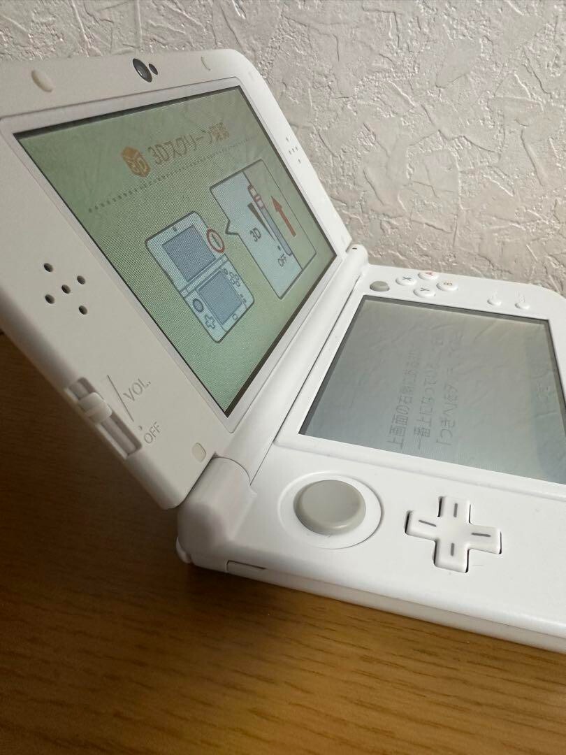 IPS New Nintendo 3DS LL XL Pearl White top bottom Dual IPS LCD JP VG