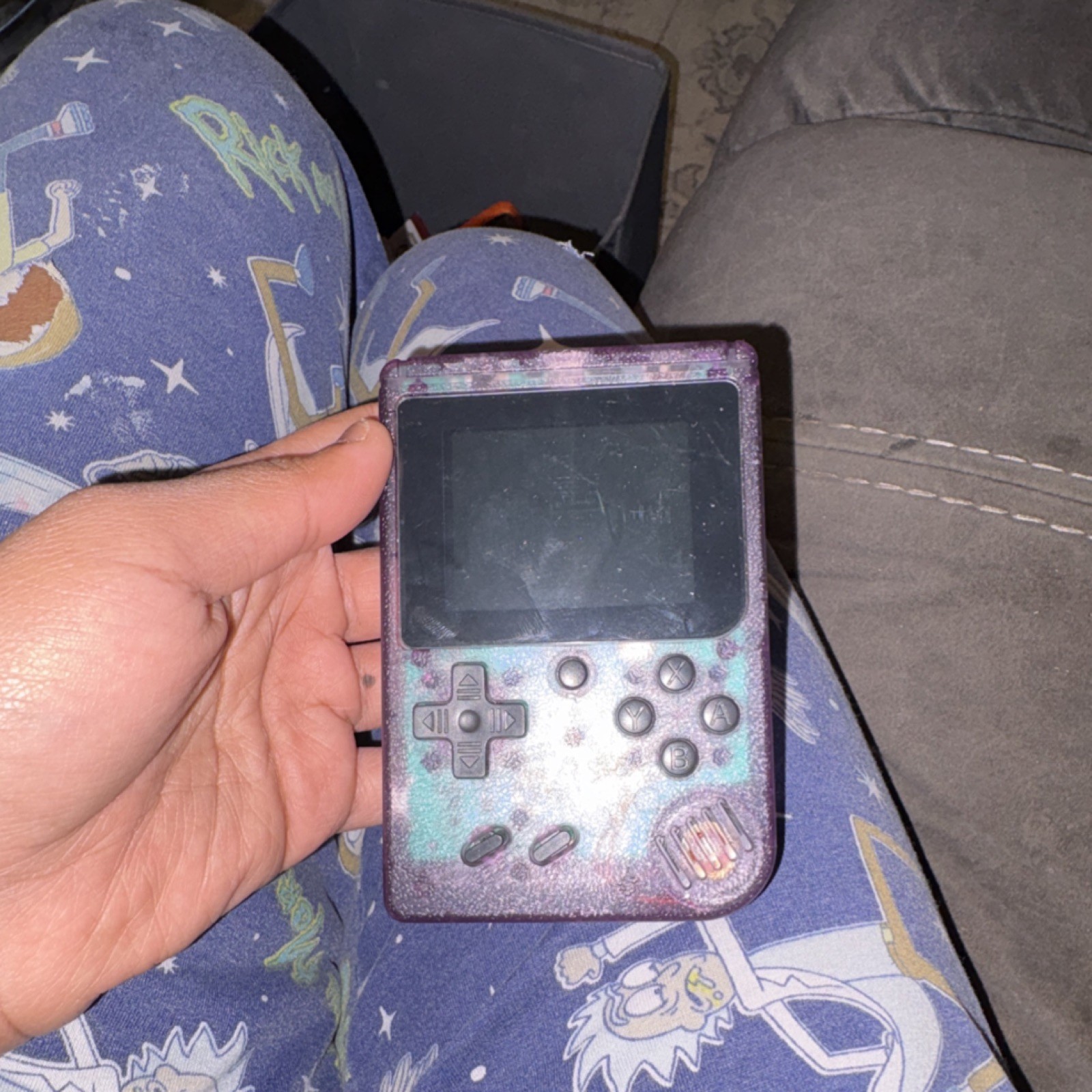 Merkury Purple Transparent Clear Portable Handheld Video Game Console System