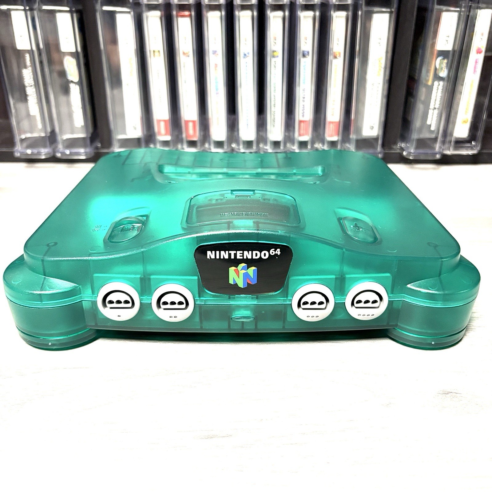 N64 Nintendo 64 Transparent Green Custom Re-Shell Console