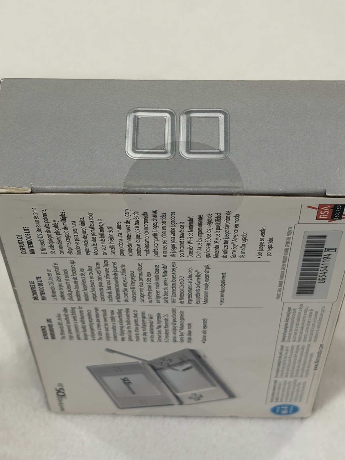 Nintendo DS Lite Metallic Silver Handheld System Brand New Factory Sealed