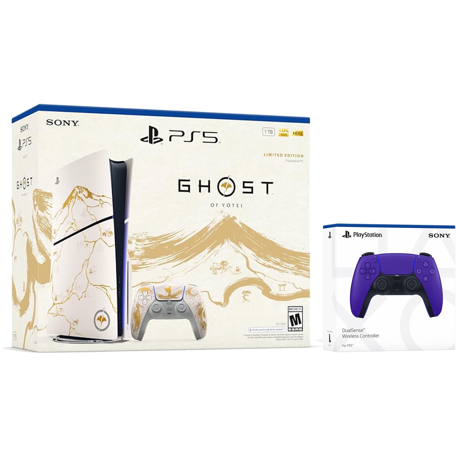 Sony PlayStation 5 Ghost of Yotei Disc + Extra Controller – Galactic Purple