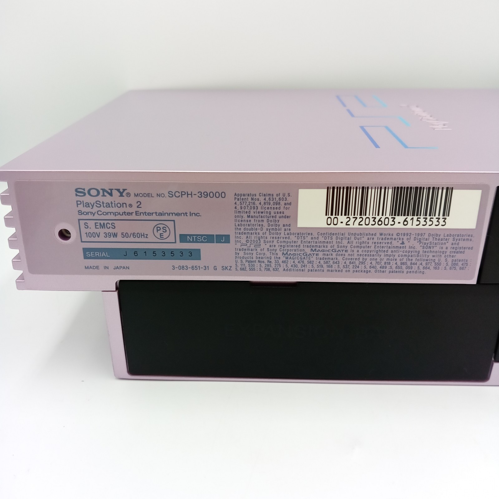 PS2 PlayStation 2 Console Sakura Pink SCPH-39000 Controller Pink Poison Japanese