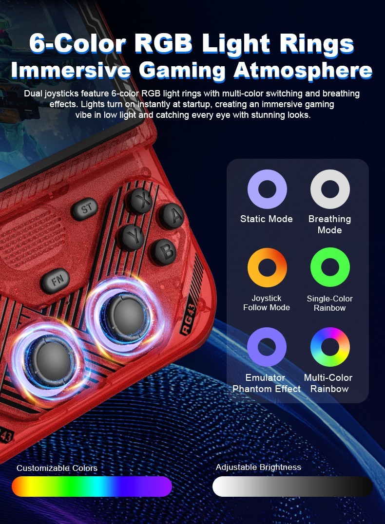 ANBERNIC RG35XX Plus Retro Video Game Console Handheld 3.5” IPS Linux Kids Gift