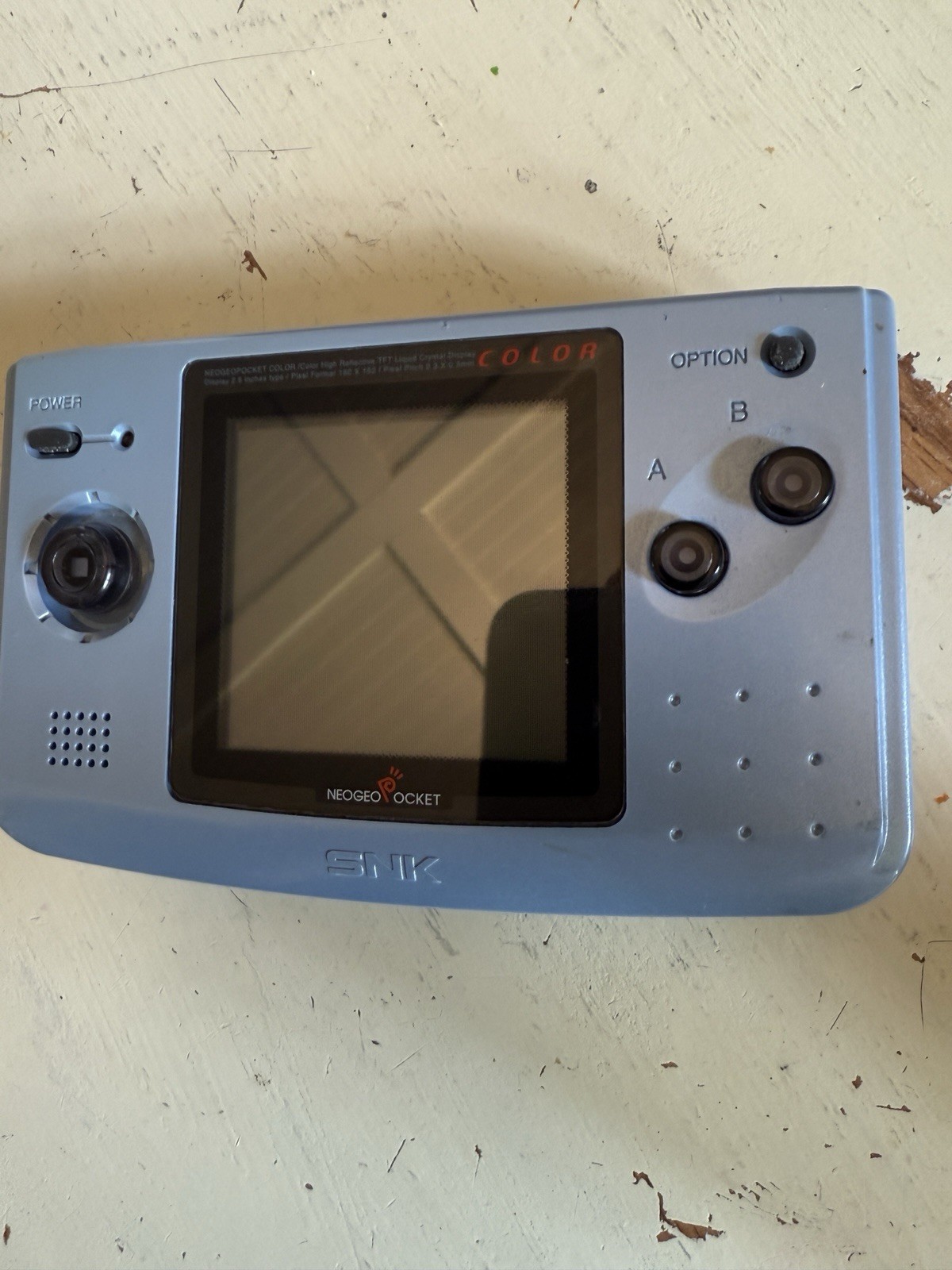 Neo Geo Pocket Color Blue Console – Tested, Missing Battery Covers.