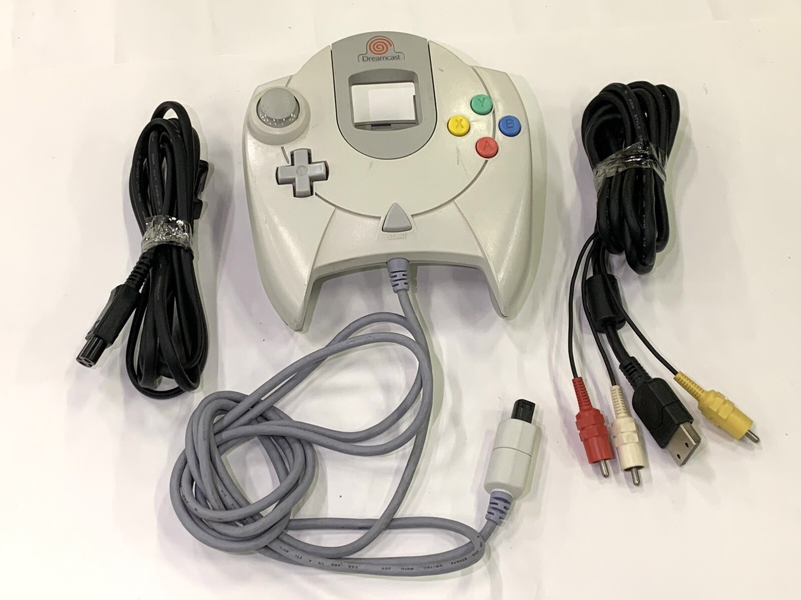 Sega DreamCast HKT-3000 Controller, Cables, Shutokō Battle Sticker~Working~Read