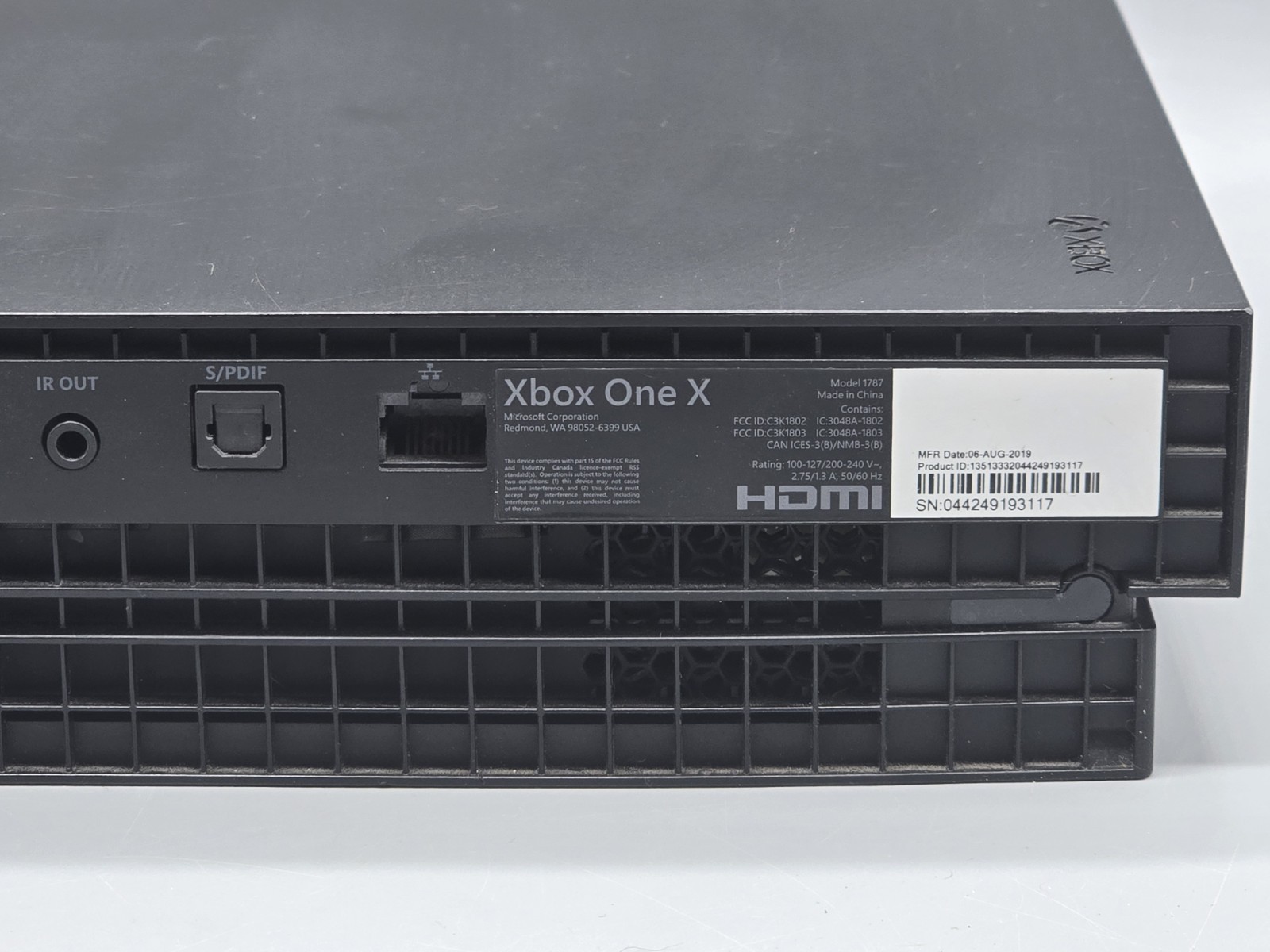 Xbox One X 1TB Console 1787 Series Controller All Cords Tested & Working