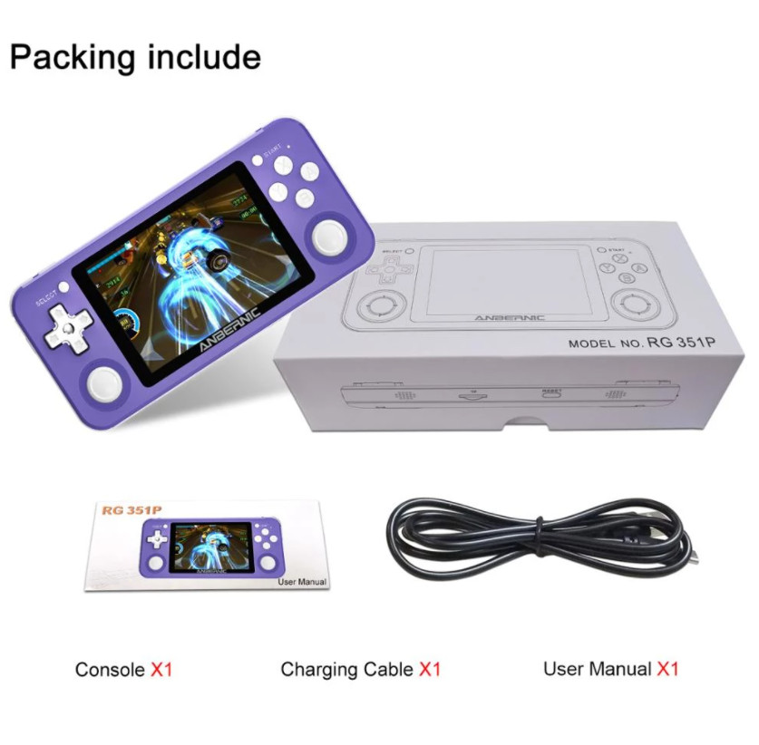 Anbernic RG351P Retro Game Console Handheld Linux 64Bit 128G 2500Game IPS Screen
