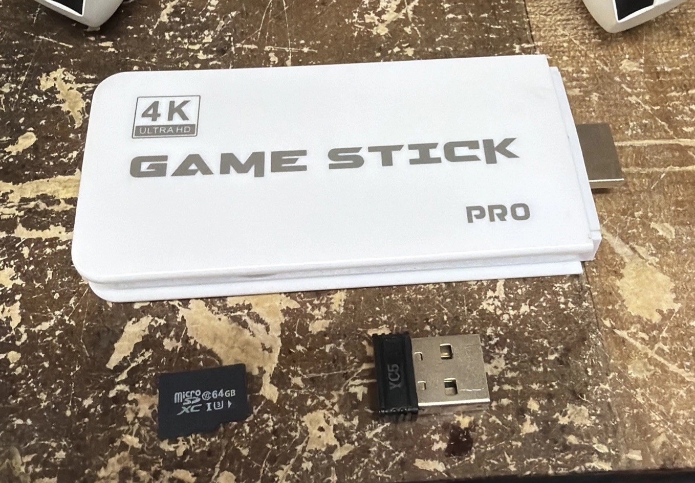 Game Stick Pro 4K Complete Set with 2 Controllers Tested