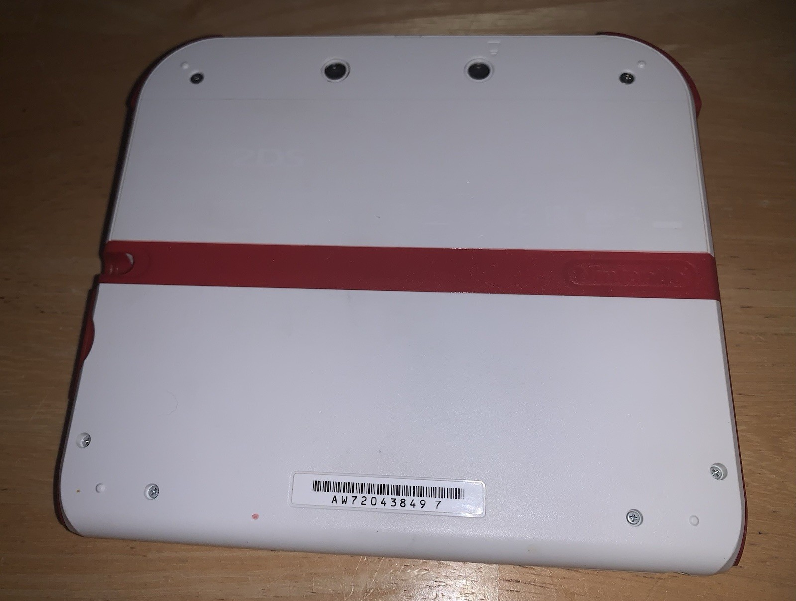 Nintendo 2DS Handheld Game Console FTR-001 White /Red With Charger & Case