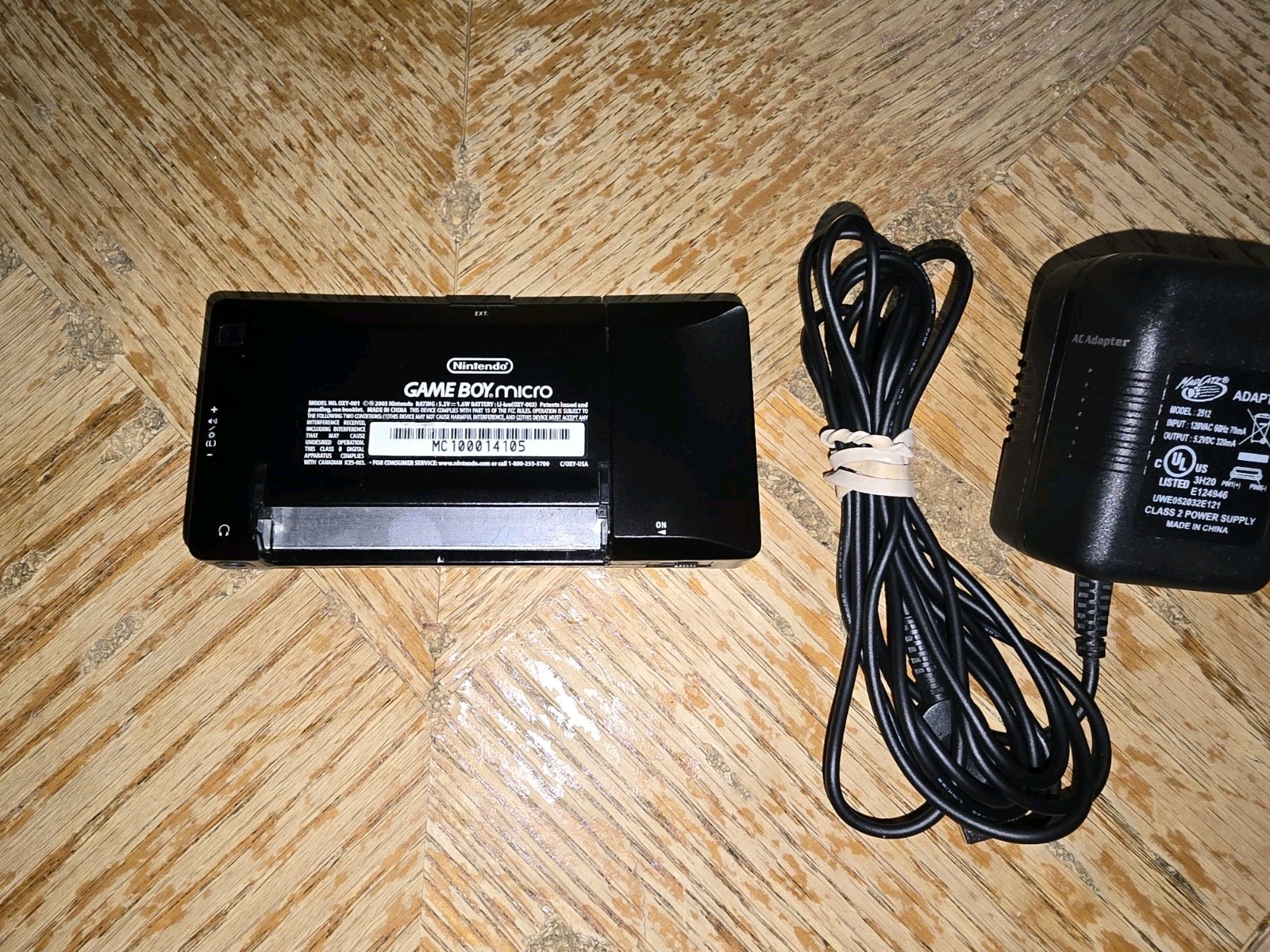 Nintendo Gameboy Micro Black Silver Handheld System Console OXY-001 Tested