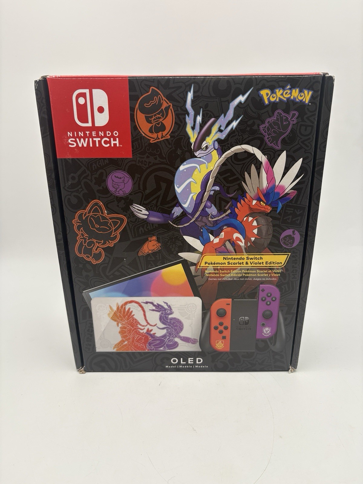 Nintendo Switch OLED Pokemon Scarlet & Violet Edition Console Bundle Complete