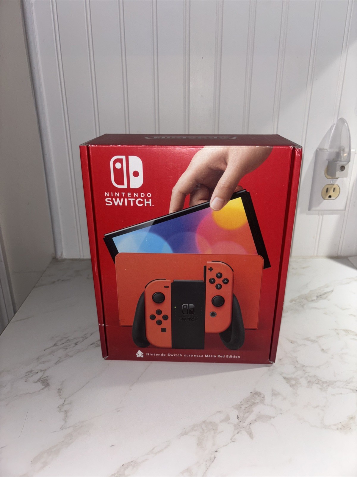 Nintendo Switch OLED Mario Edition Red in Box with Dock Station and Power Cords