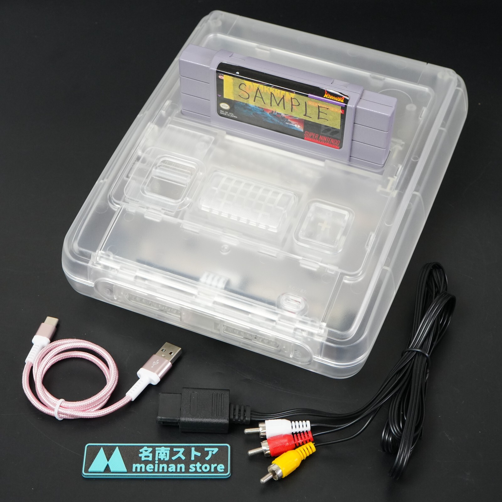 Nintendo Super Famicom Console SHVC-001 SFC SNES Translucent White Shell USB MOD