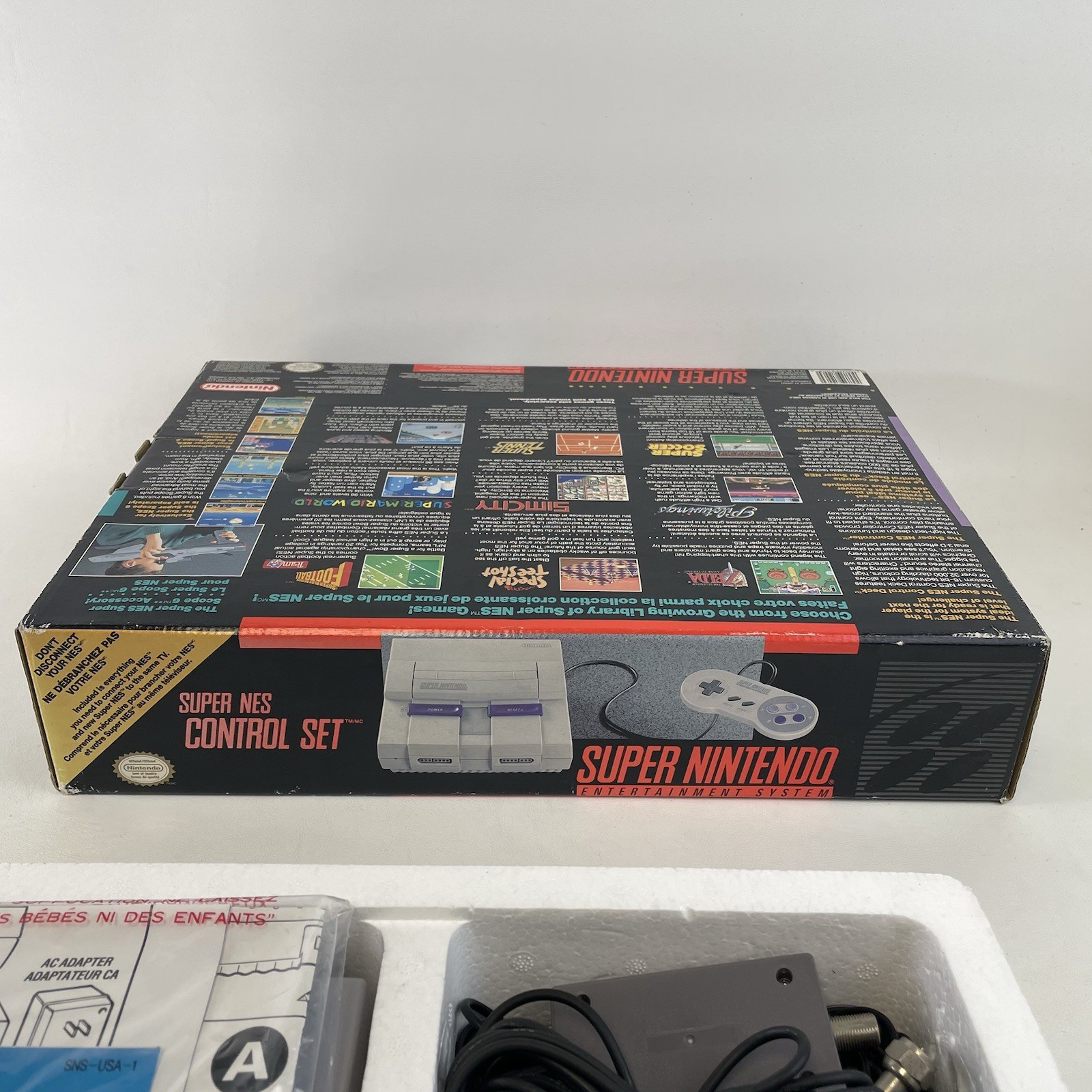 Super Nintendo SNES Console SNS-001 100% Complete In Box CIB W Inserts TESTED!