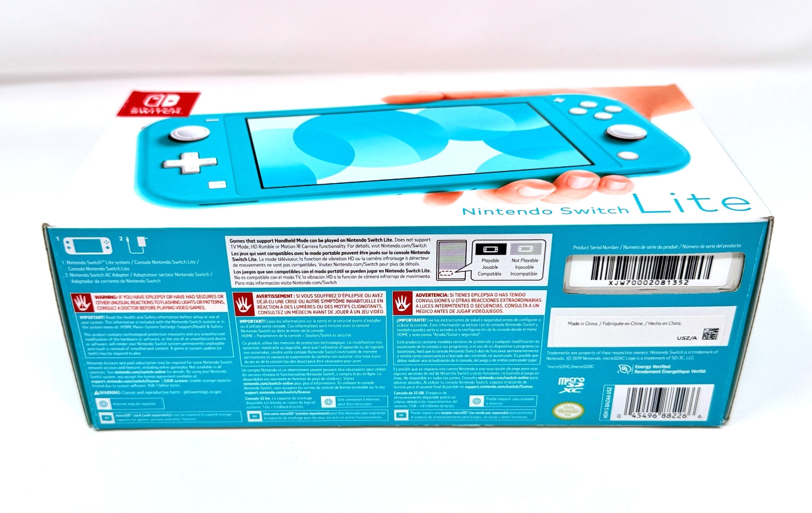 MINT in Box MIB Nintendo SWITCH LITE + Case HDHSBAZAA – Turquoise Color