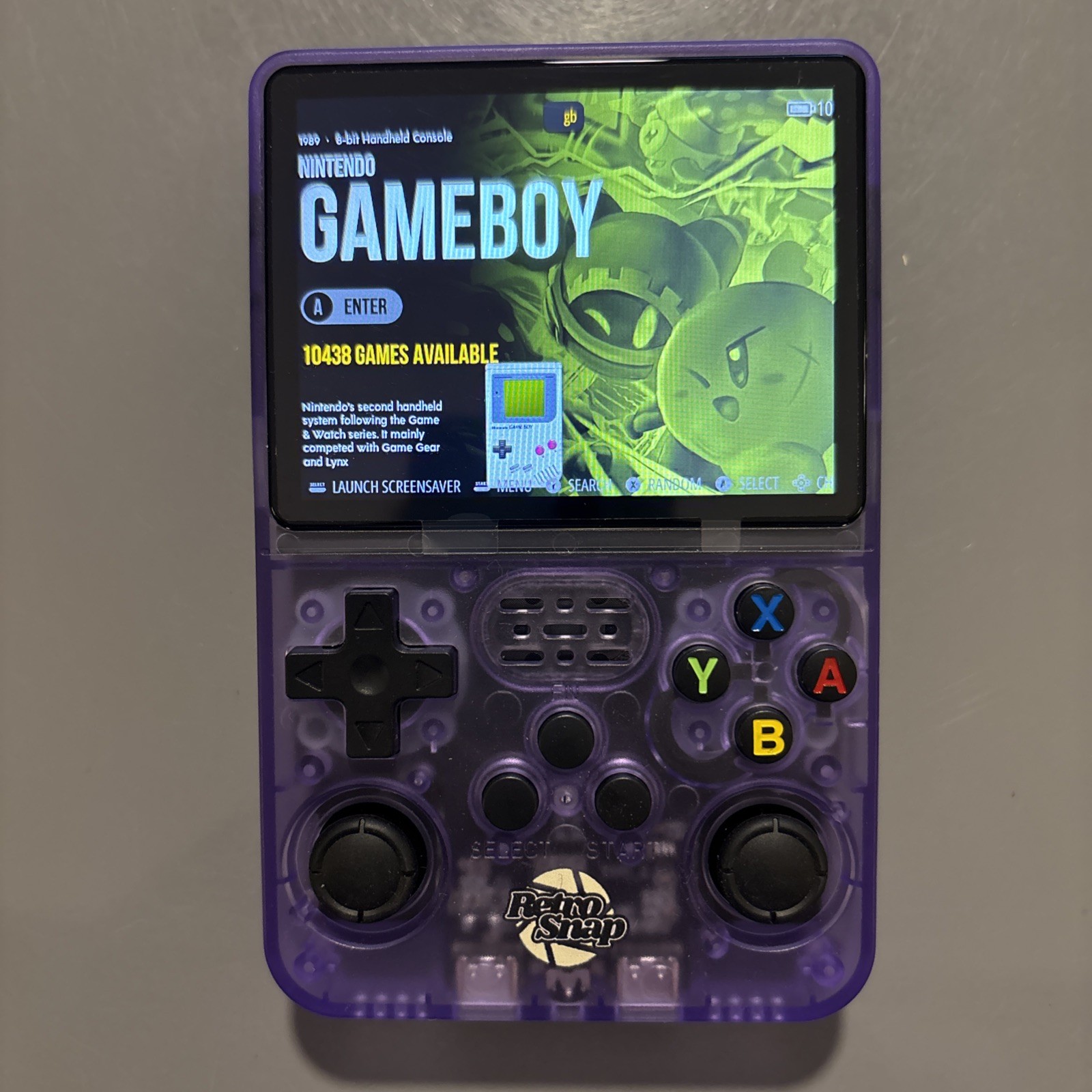 RetroSnap Retro Snap Play Handheld Game Console Clear Purple 40,000+ Games