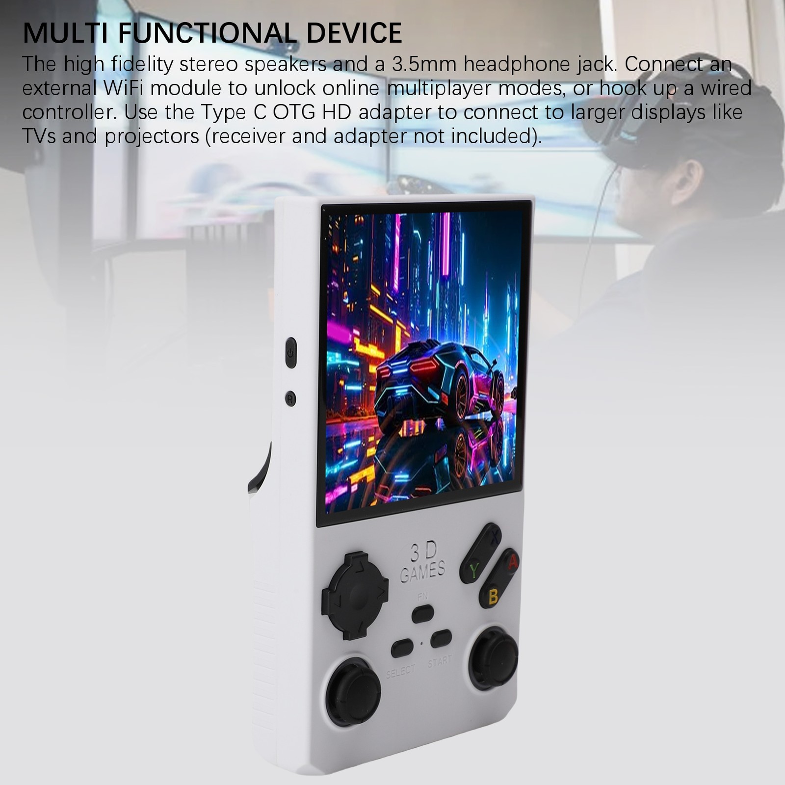 4 Inch Handheld Game Console Portable Retro Gaming Console For Open S WDCZ