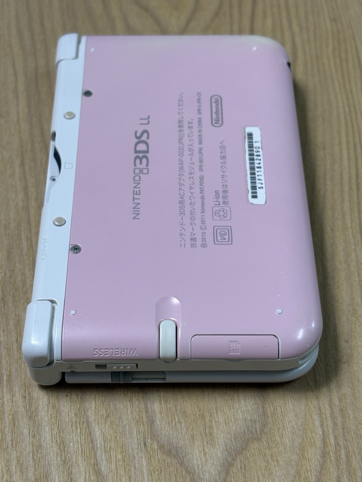 Nintendo 3DS LL Pink White Console with Stylus Tested Working Japanese Version