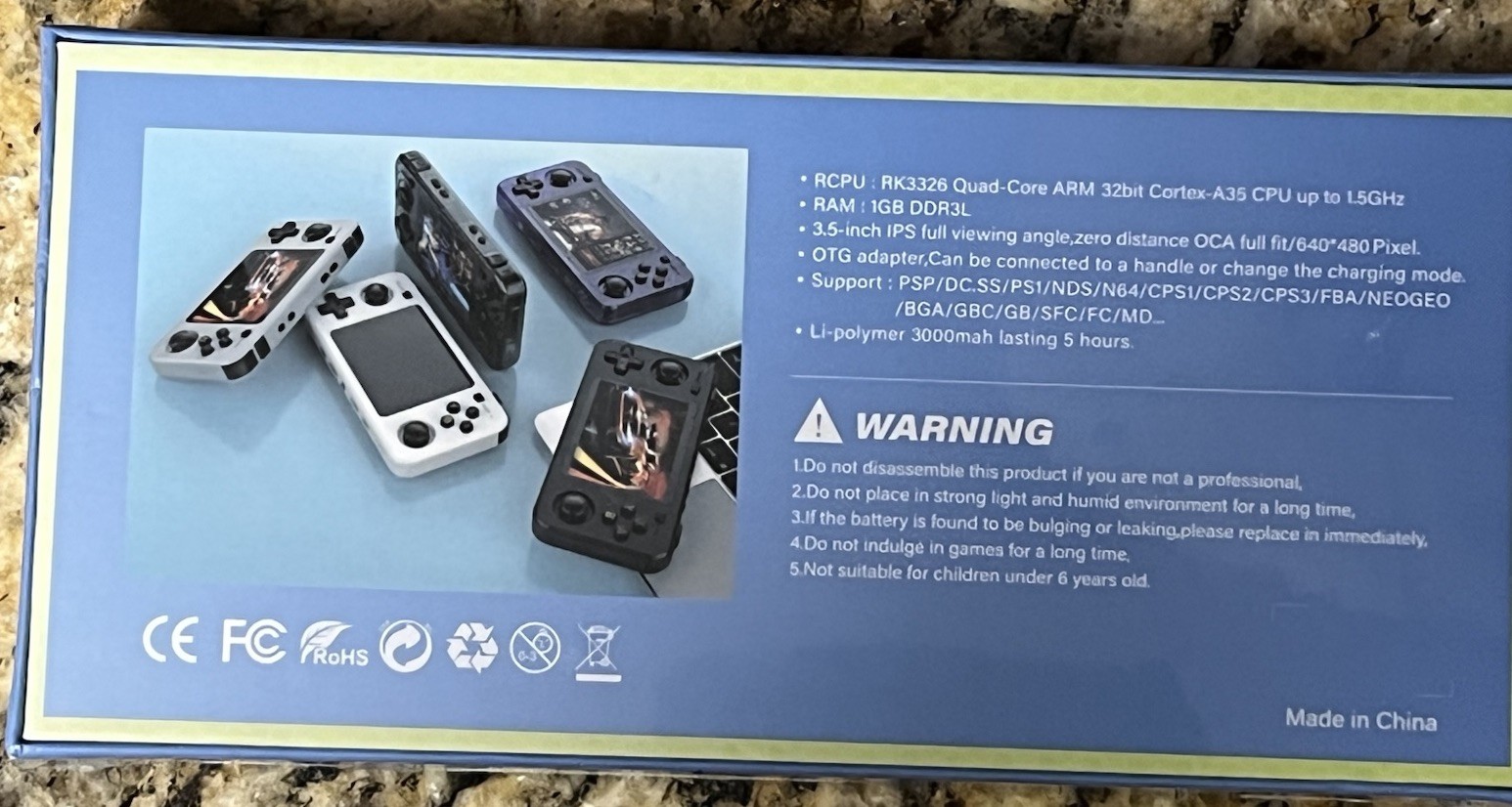 R36H Retro Portable Handheld Video Game Console – Upgraded R36S 20k Games Purple