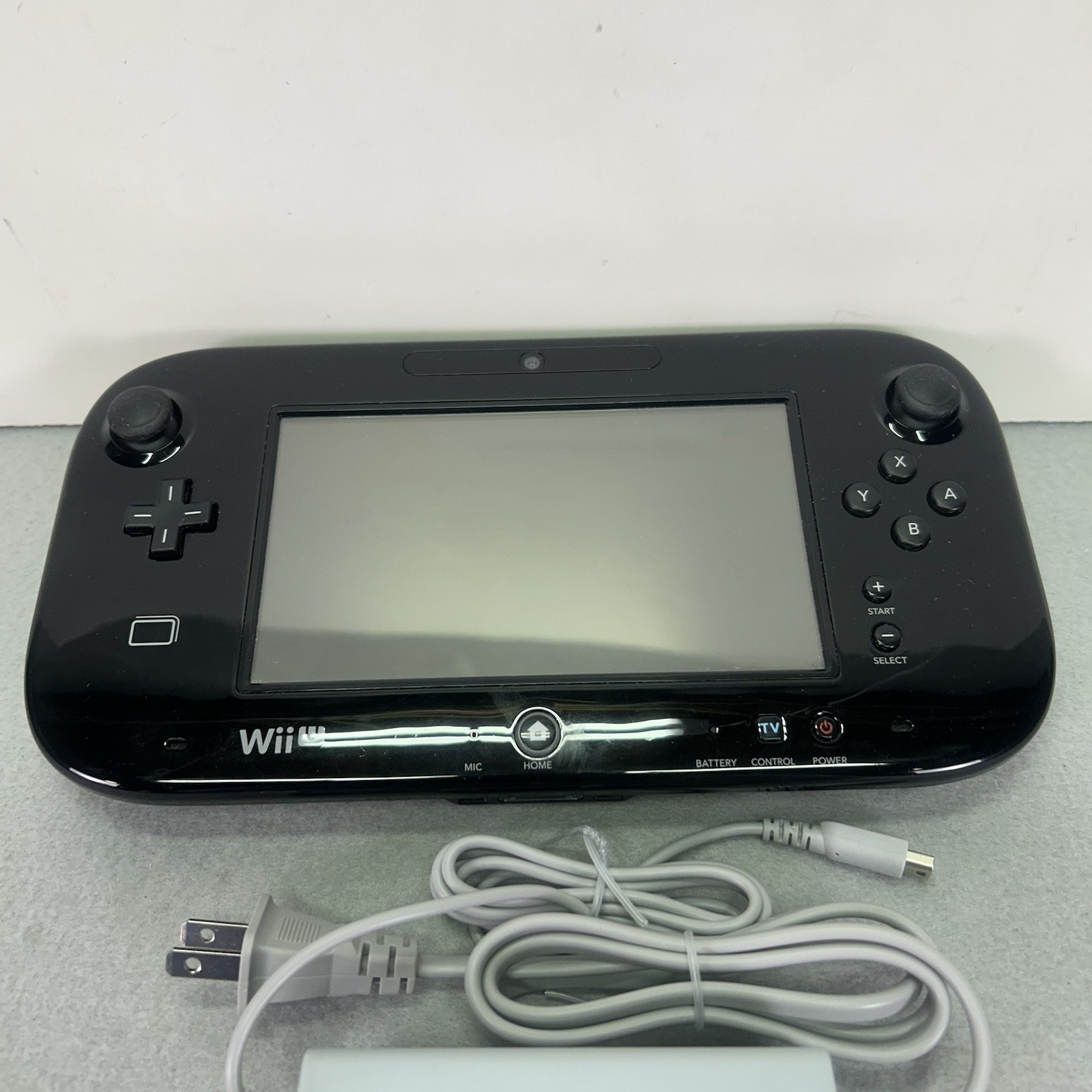 Nintendo Wii U GamePad Controller WUP-010 (USA) Black W Charger Tested Works