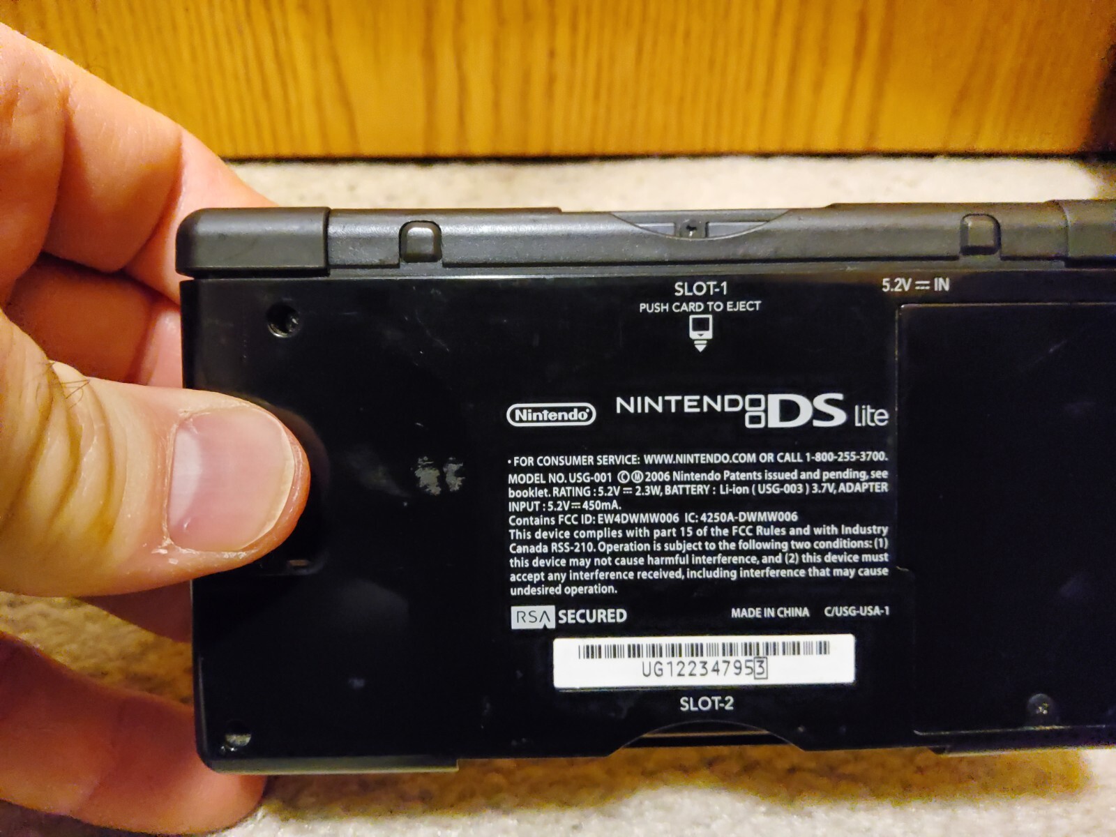 Nintendo DS Lite Black Bundle w/ Charger, Mario, G-Pak, Gamer Cases, 8 games