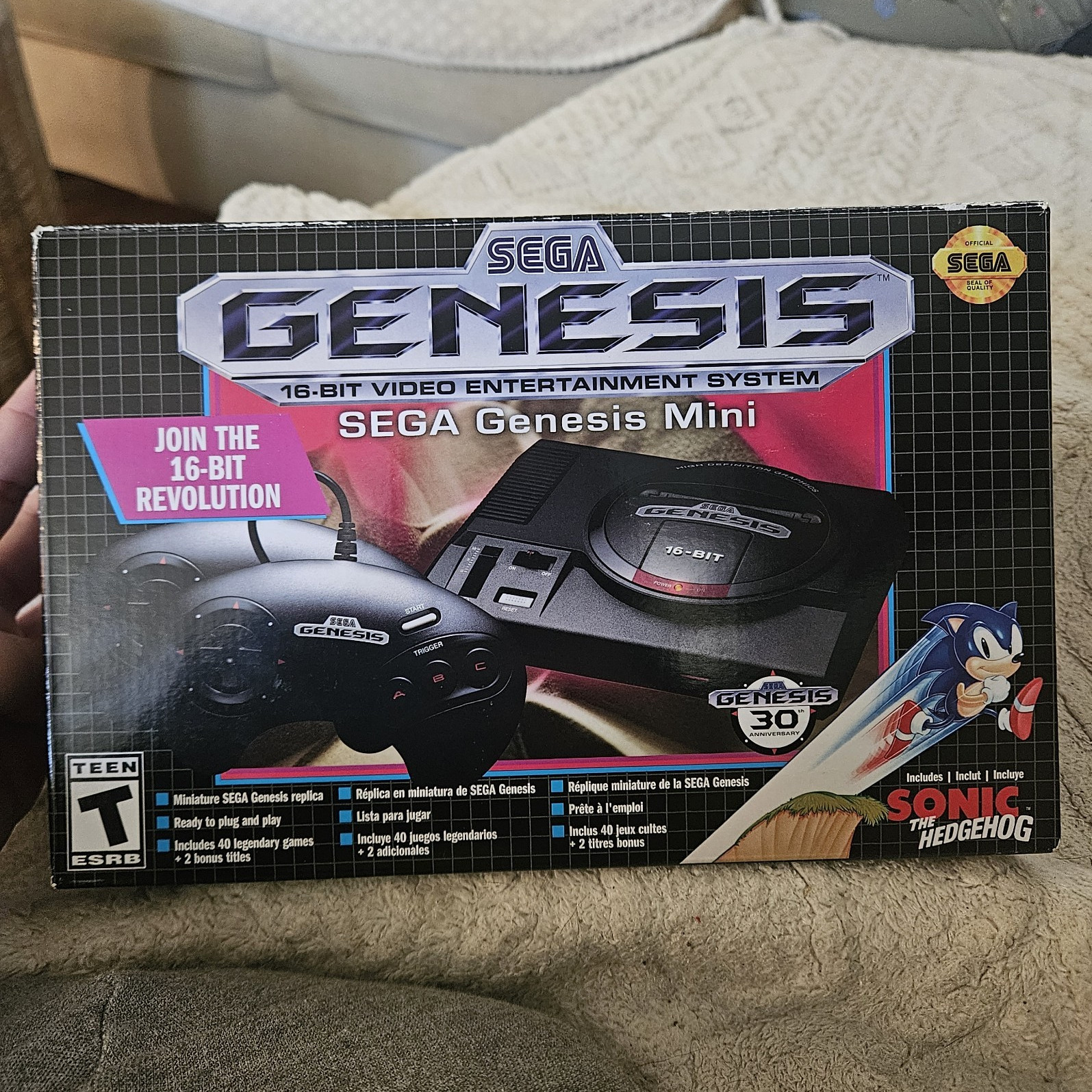 SEGA Genesis Mini Console 40 Games, 2 Controllers, HDMI/USB, 720p HD