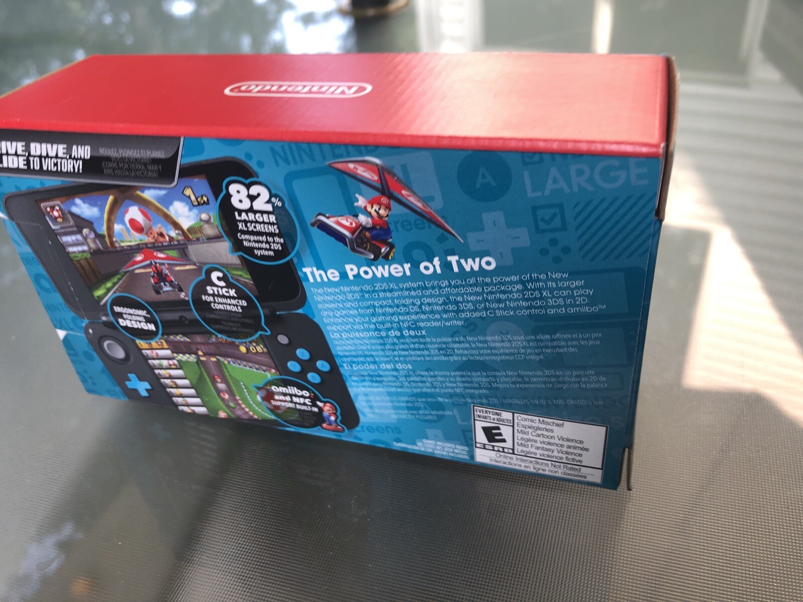 New Nintendo 2DS XL – Black + Turquoise With Mario Kart 7 Pre-installed New