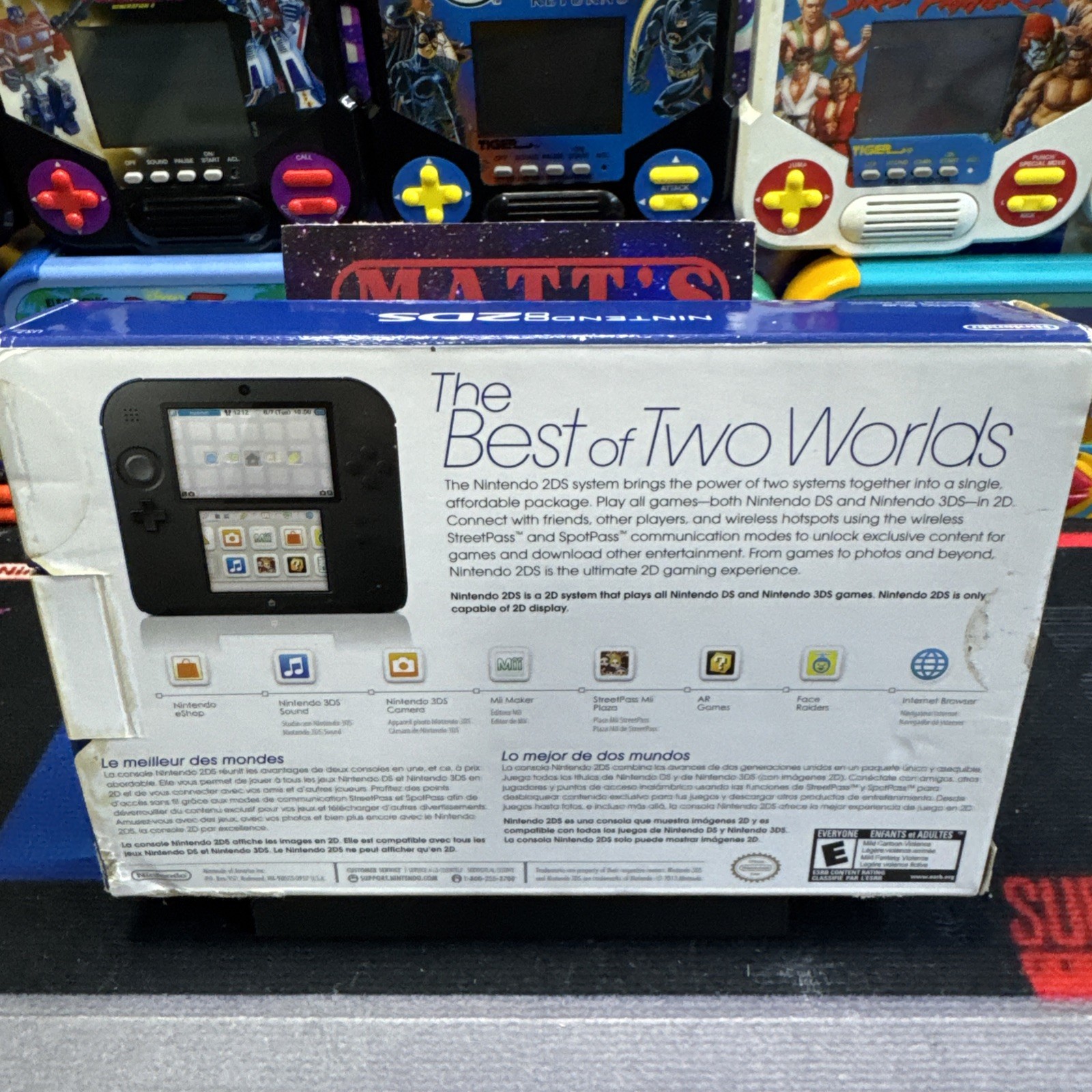 Electric Blue 2DS: Complete With Mario Kart Code Not Used, Matching Serials