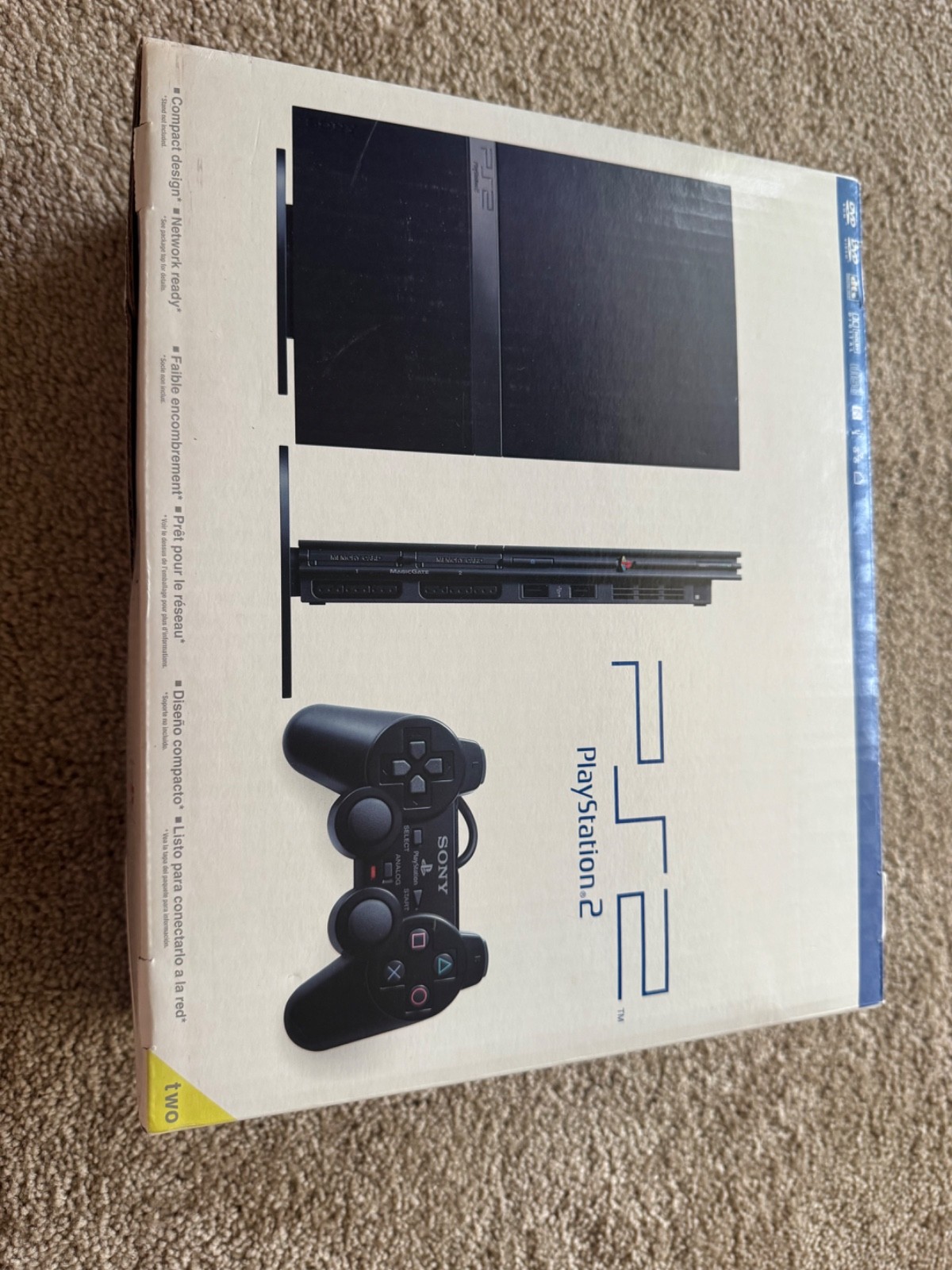 Sony PlayStation 2 PS2 Slim black video game system console CIB complete NO BAGS