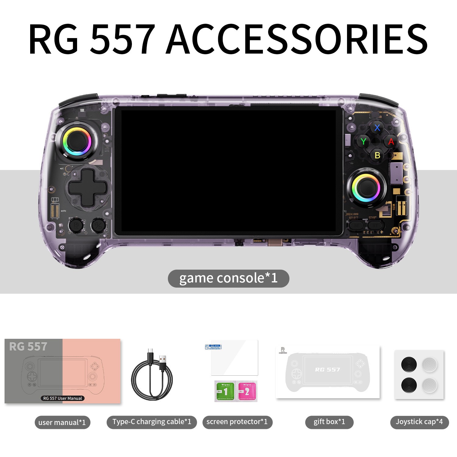 ANBERNIC RG557 5.48″ AMOLED HD Screen Android 14 Handheld Game Console