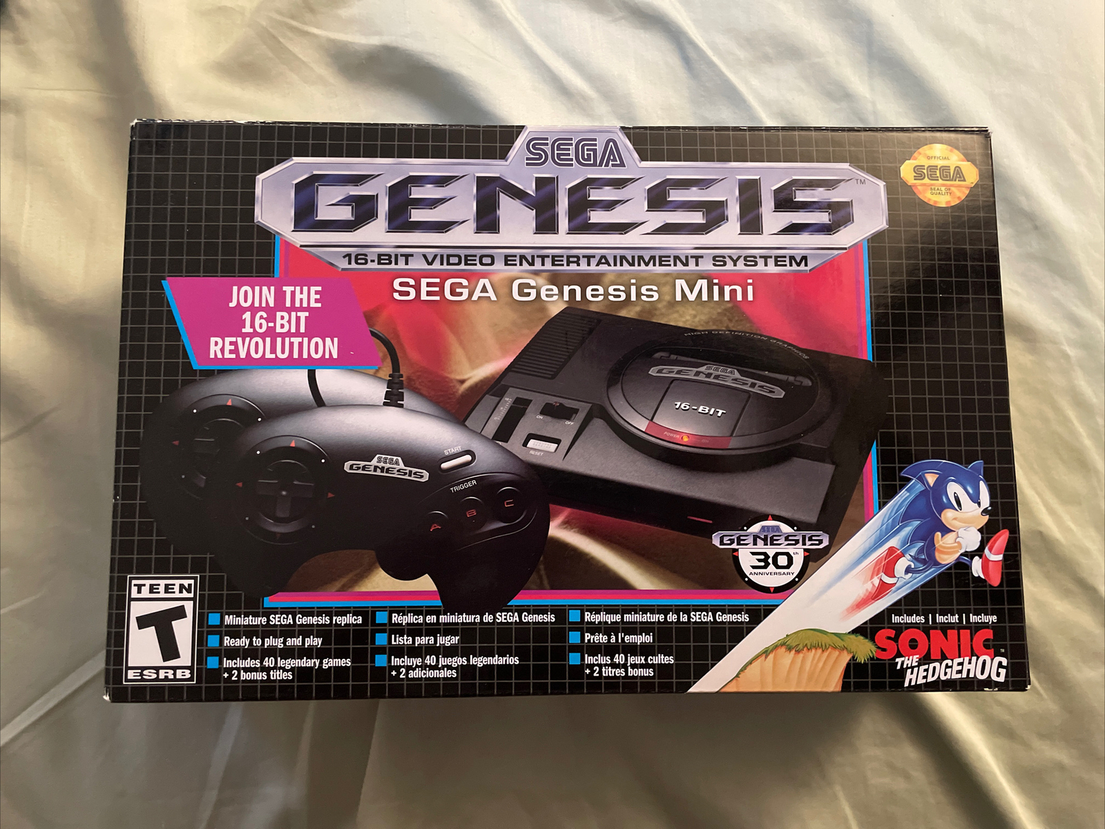 SEGA Genesis Mini Home Game Console – Black – Open Box