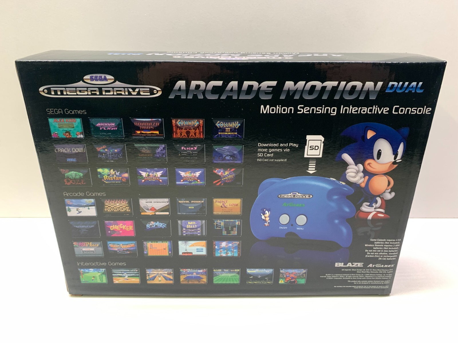 SEGA MEGA DRIVE ARCADE MOTION DUAL BLAZE CONSOLE – 37 GAMES INCLUDED – NEW