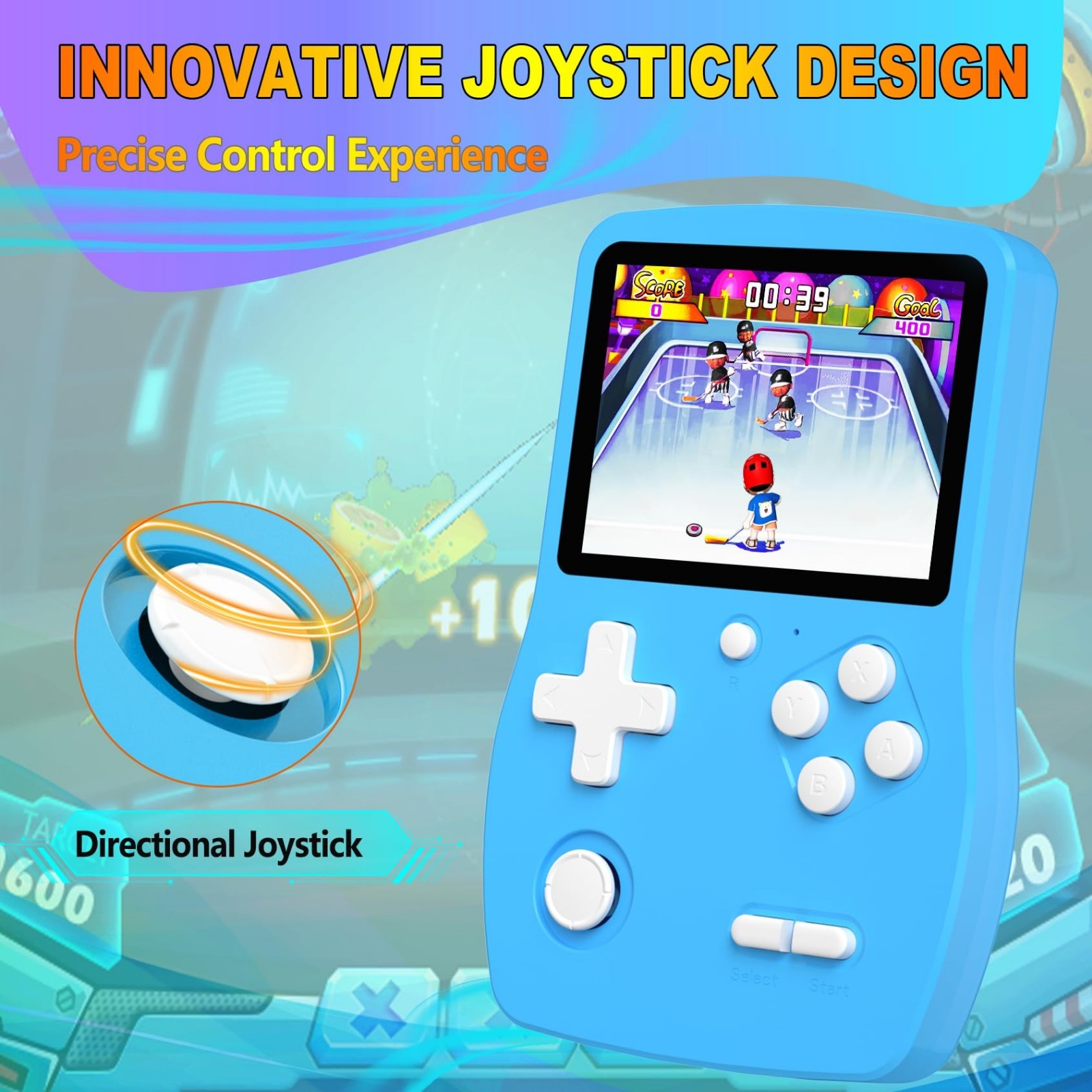 32 Bit Handheld Game Console – 139 Preloaded Video Games, 3.0″ IPS Screen, Porta