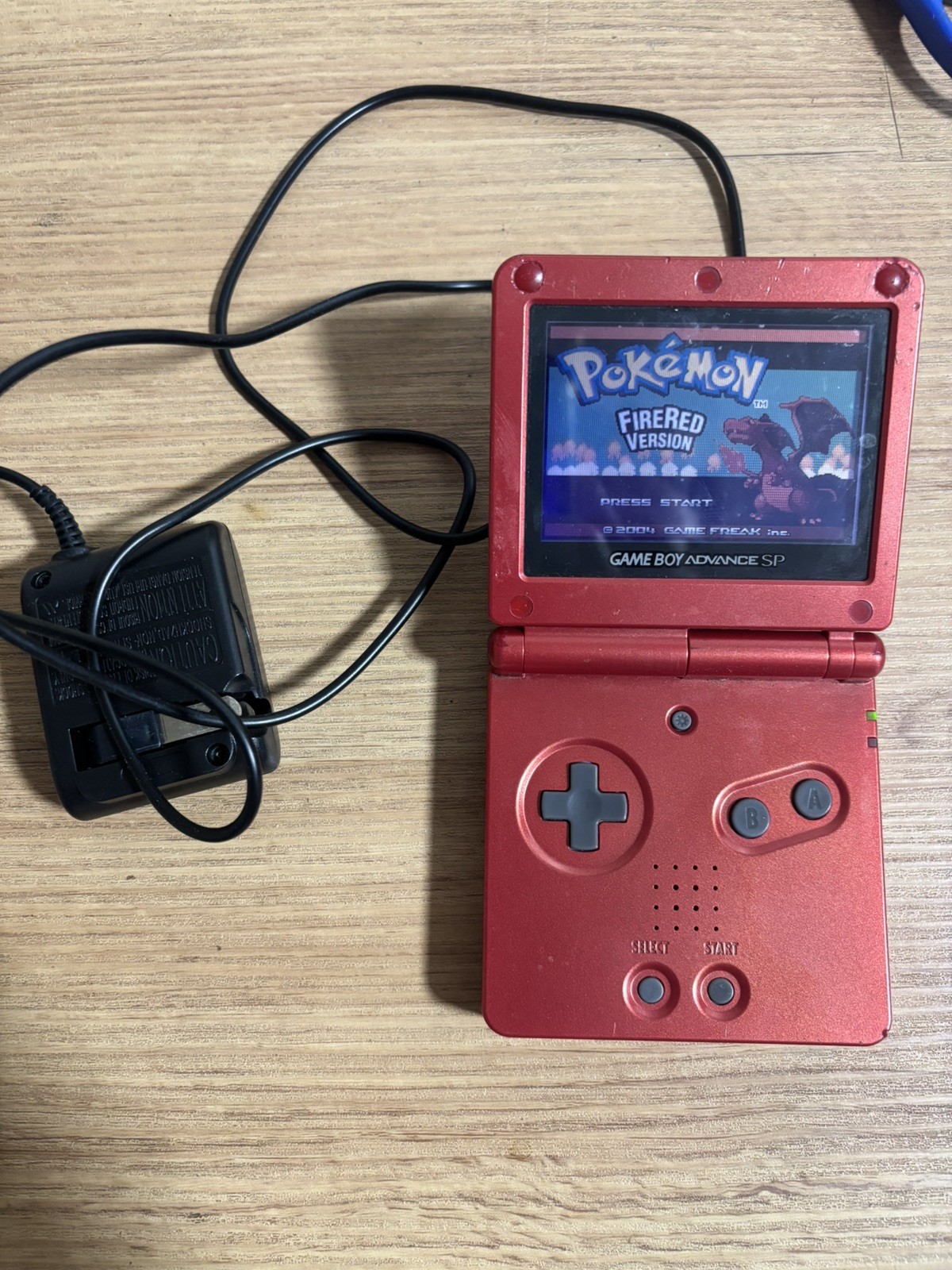 Nintendo Game Boy Advance SP Flame Red, AGS-001 Great condition + Pokemon Game