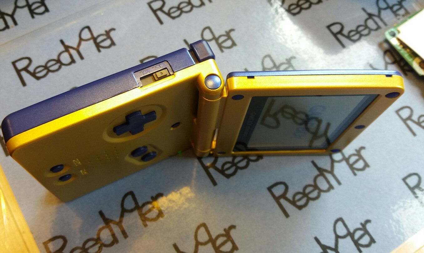 ND Blue & Gold Notre Dame GameBoy Advance SP MINT AGS-101 Bright Nintendo System