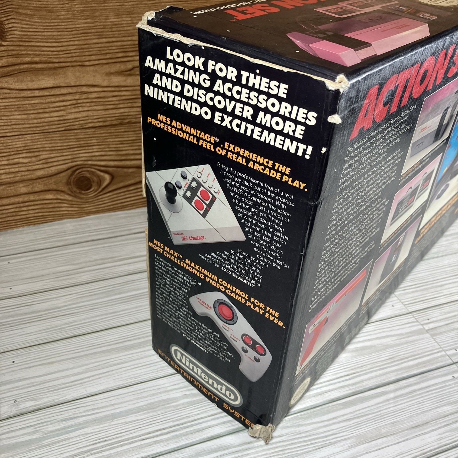 Nintendo NES Action Set Home Console – White/Gray In Box With Foam And Inserts