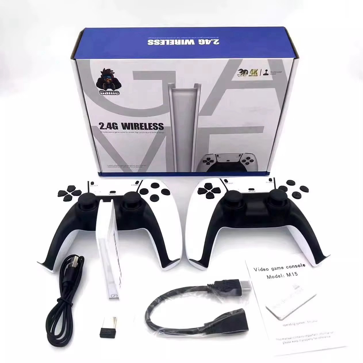 GameStick M15 4K HDMI Microconsole Wireless Controllers Portable Emulators
