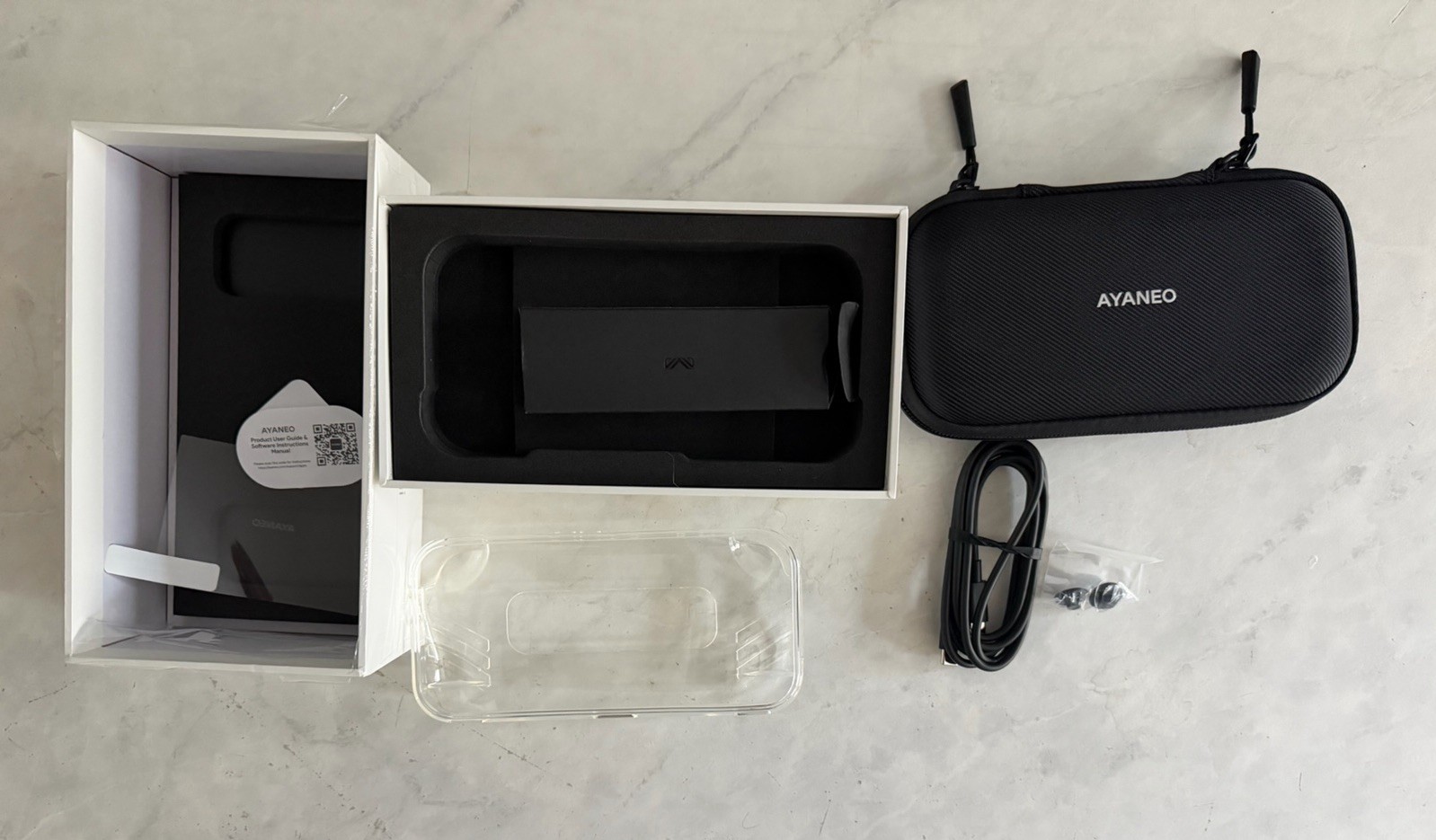 AYANEO Pocket S Mini – 8G+128G Obsidian Black – w/ Box + Case Loaded With Games