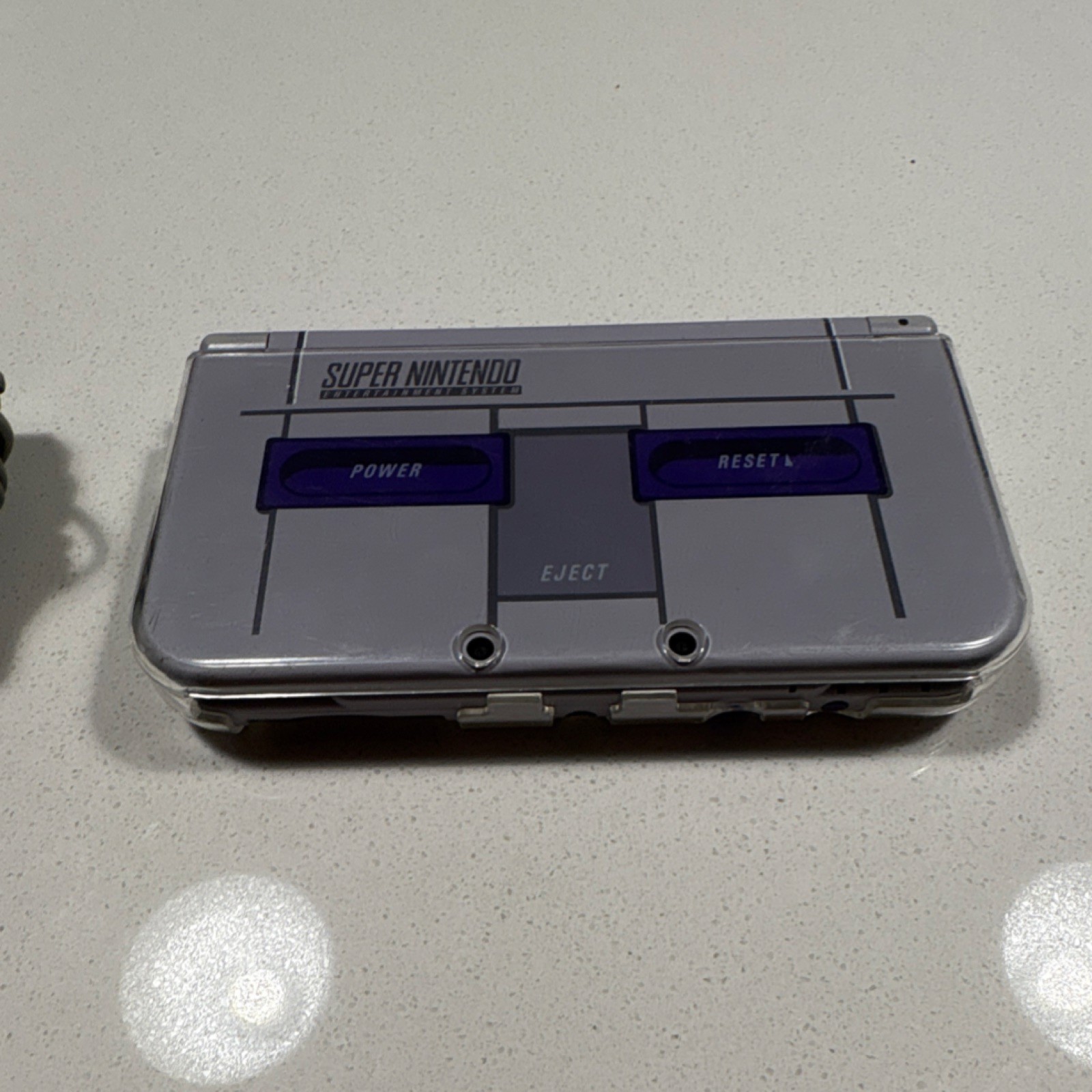 Nintendo New 3DS XL SNES Edition Gray Purple Handheld Console w/ Charger