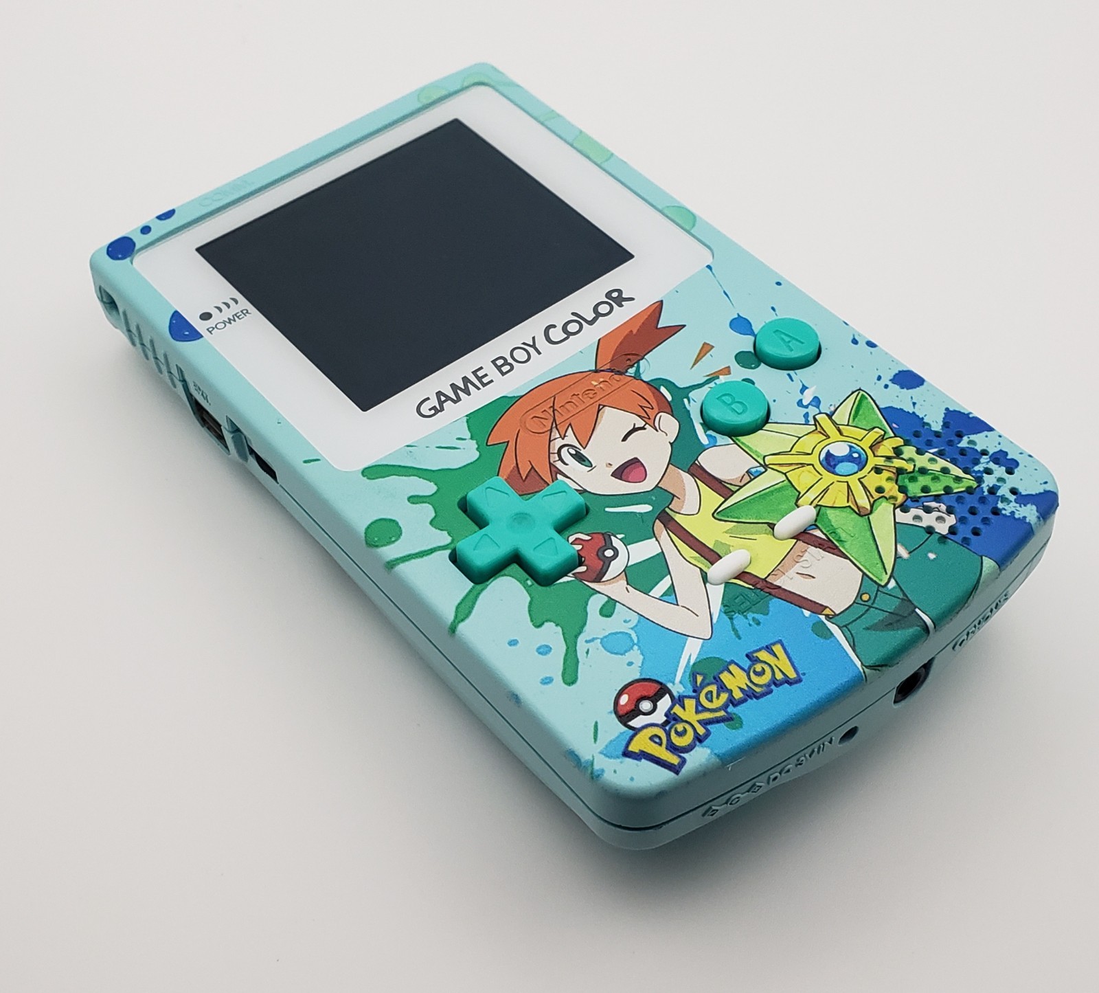 Laminated OLED Screen – Misty & Shiny Staryu Game Boy Color w/ Case