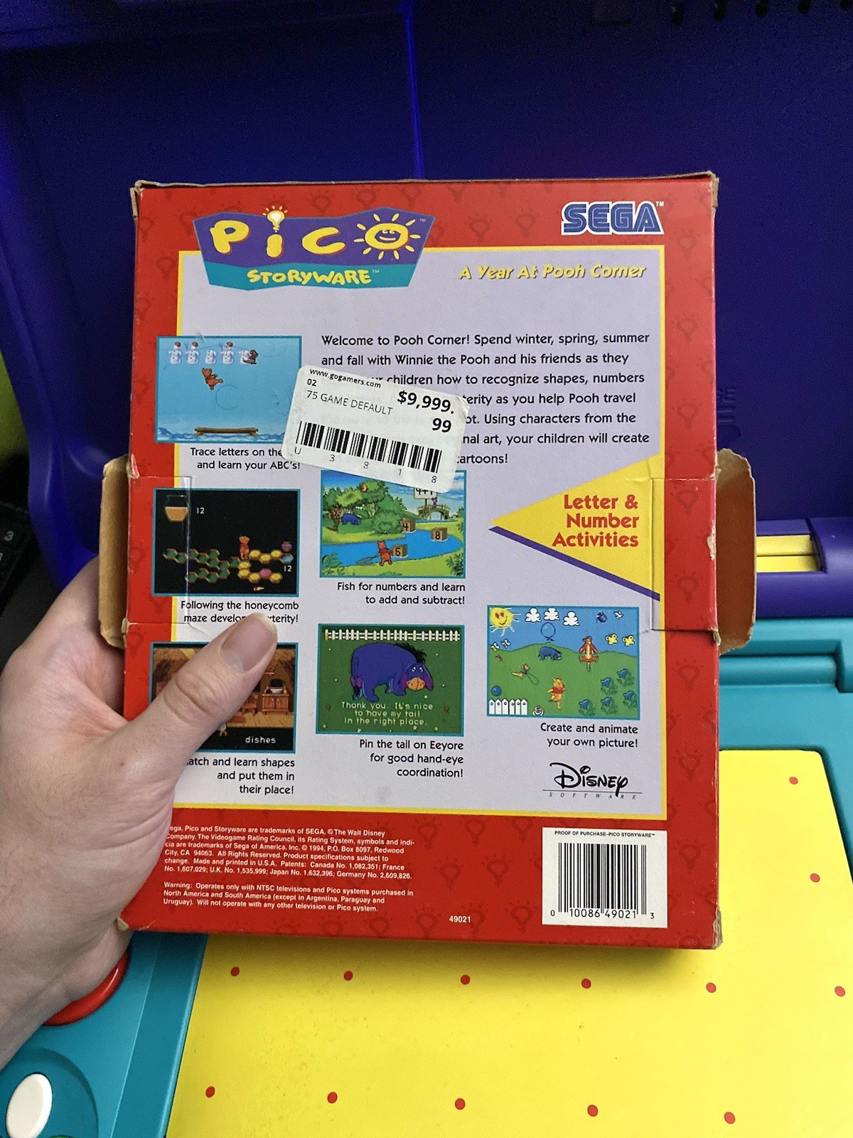 SEGA PICO LEARNING SYSTEM CONSOLE ORIGINAL BOX+5 GAMES 3 CIB ALL TESTED WORKING