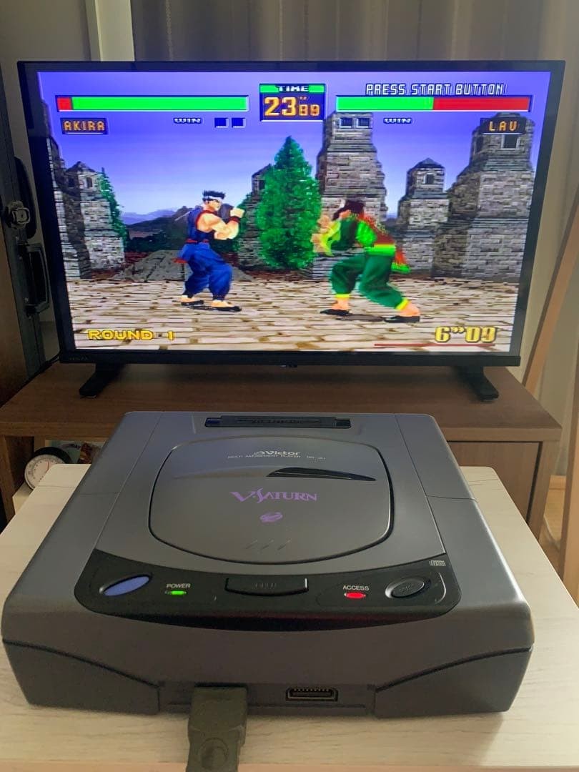 Victor V-Saturn Console + Controller Japan Model 3games Working s2055M