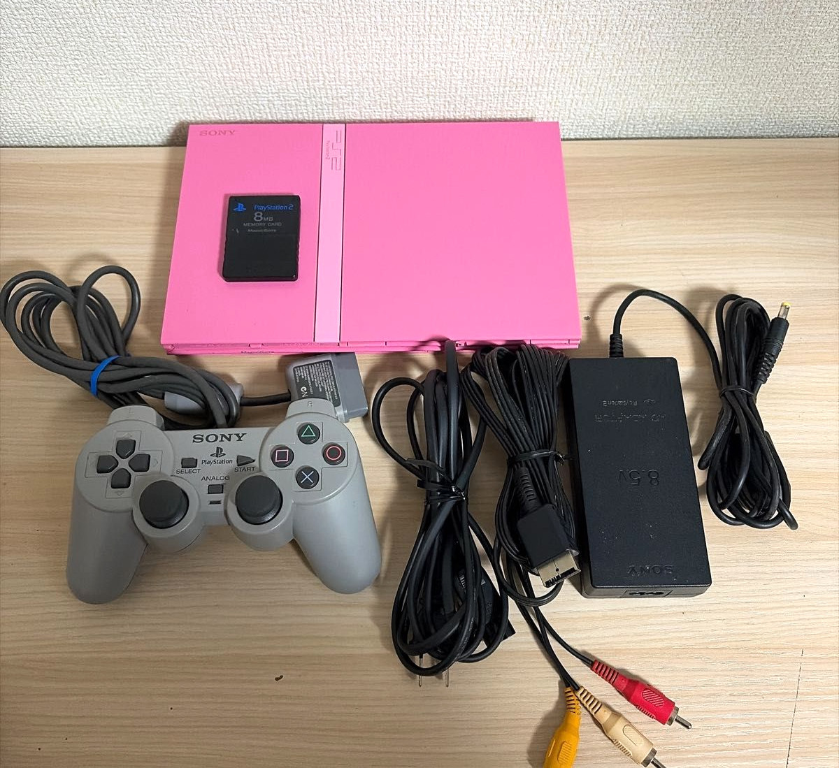 Sony Playstation2 SCPH-77000PK Pink Limited Console Tested w/ Gray Controller