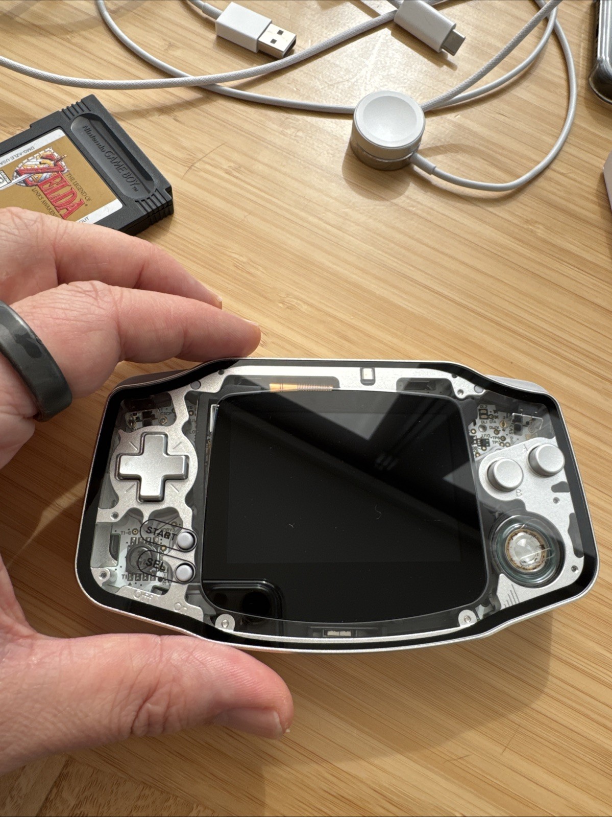 Nintendo Game Boy Advance Boxy Pixel Custom Aluminum IPS with USB-C Charging