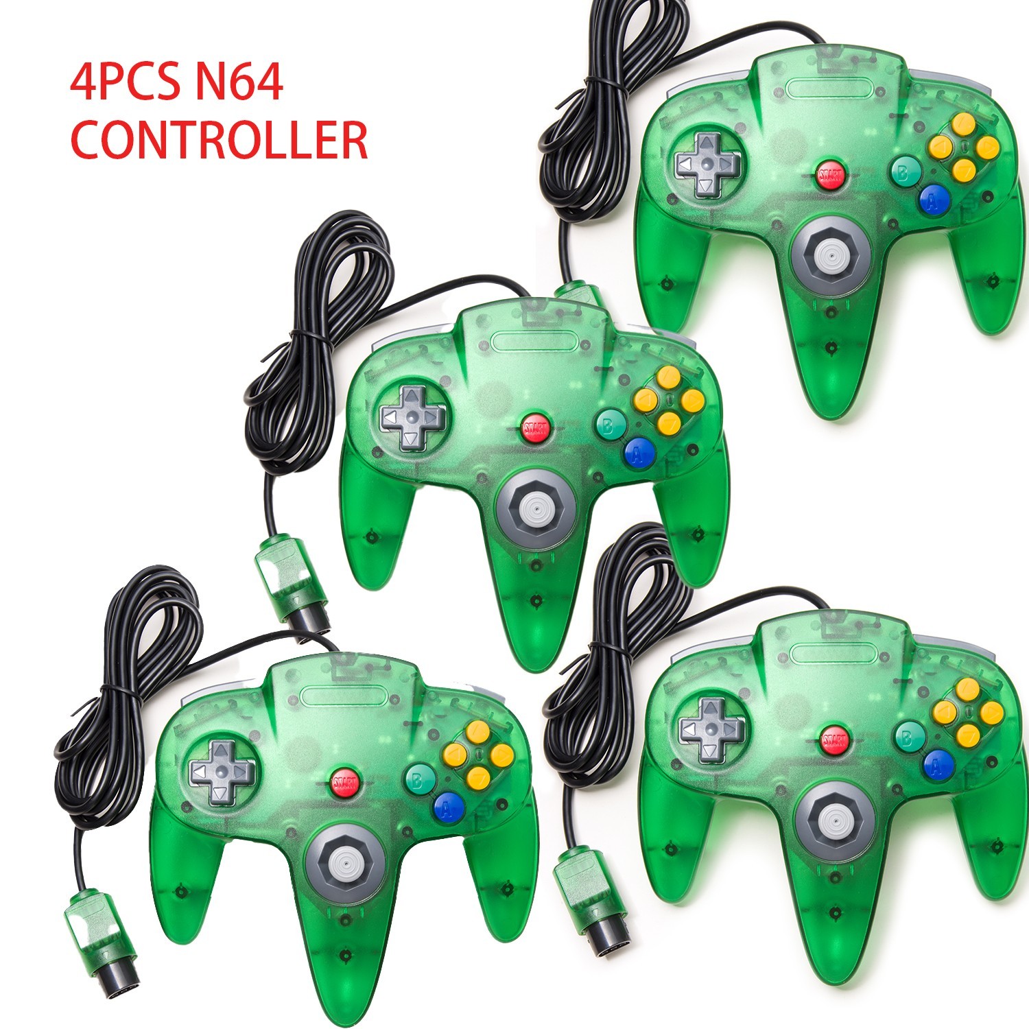 4PCS Classic N64 Controller Joystick Remote for N64 Video Game Console Gamepad