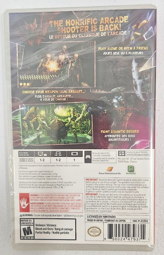 THE HOUSE OF THE DEAD: Remake Switch Brand New Game Special (2022 Shooter)